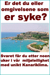 Ukesleie av ferieleilighet p� Gran Canaria ved astma, allergi, reumatisme, etc